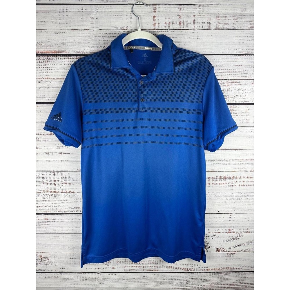 Adidas Mens Performance Golf Polo Blue size S